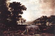 Claude Lorrain Landscape with Merchants sdfg France oil painting artist